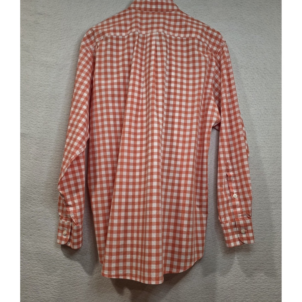 Bills Khakis Orange White Gingham Preppy Casual Long Sleeve Button Down XL Men's - Picture 5 of 8